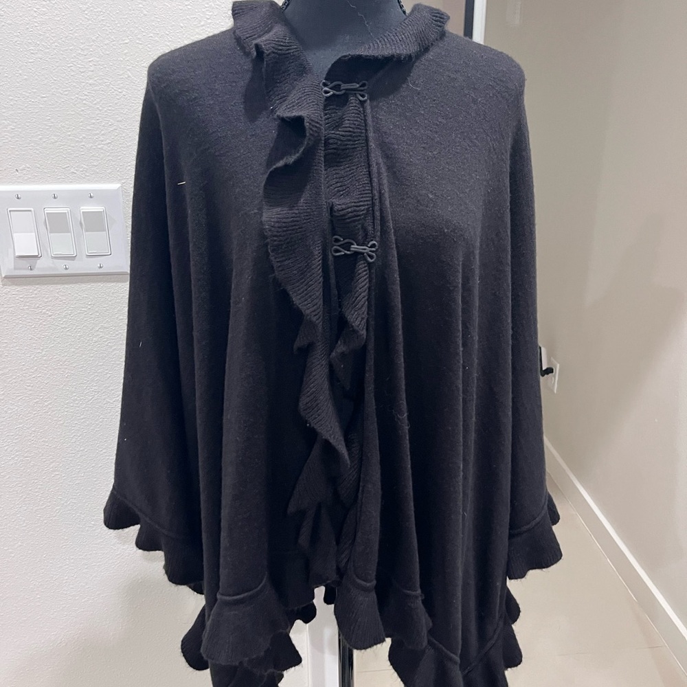 Black Ruffled Cape